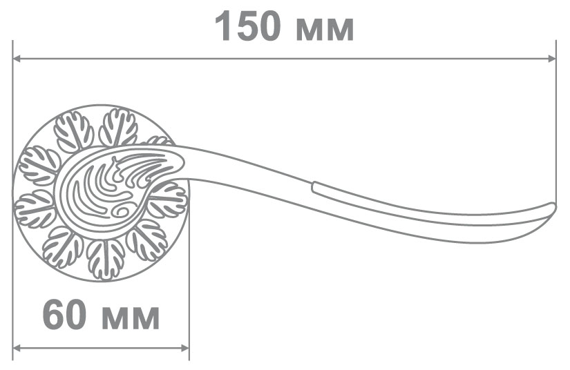Ручка Медио 55-210 CPW белый/хром (10 шт) 