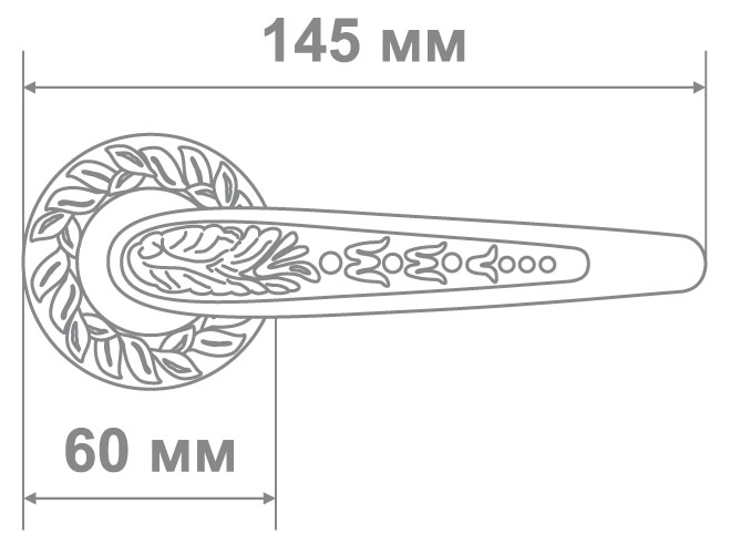 Ручка Аделли 6803-65 CP/BL хром/черный (10 шт)