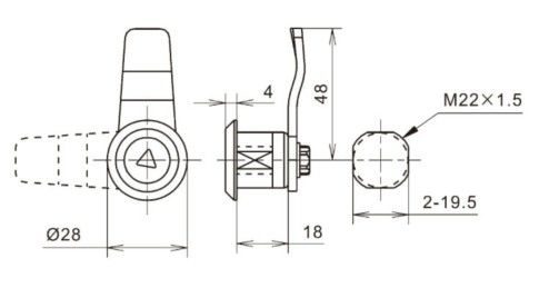 Замок мебельный 705 ms