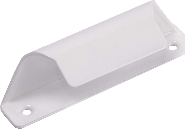 Ручка балконная Скобис (С-обр) полимер белый (60шт)