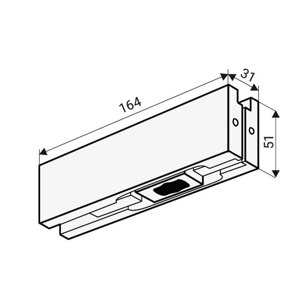 Фитинг нижний NOTEDO FS-F10 SSS (AISI 304) для стеклянных дверей толщиной 10, 12 мм
